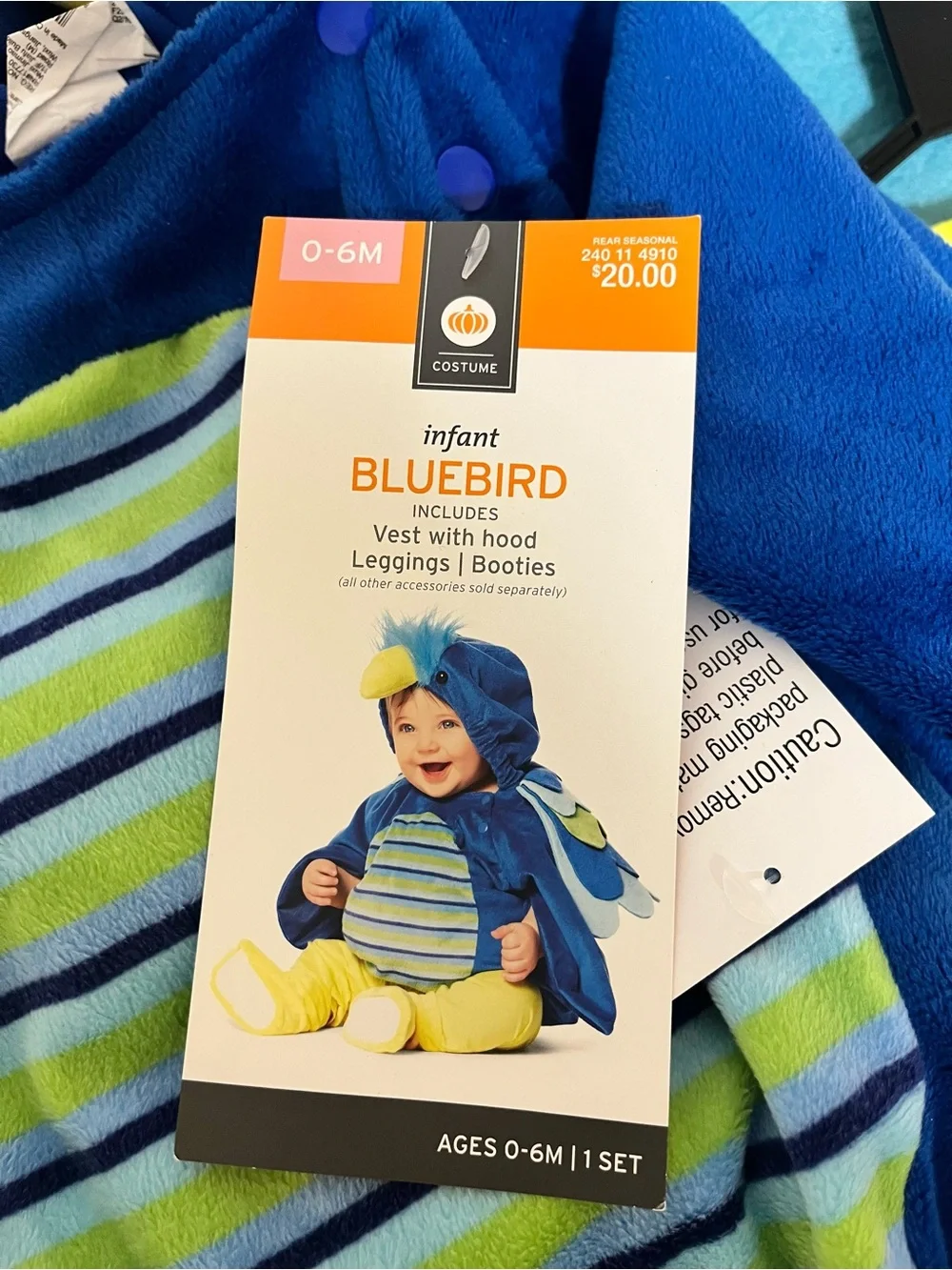 Halloween costume- baby blue bird- 0-6 months-NWT